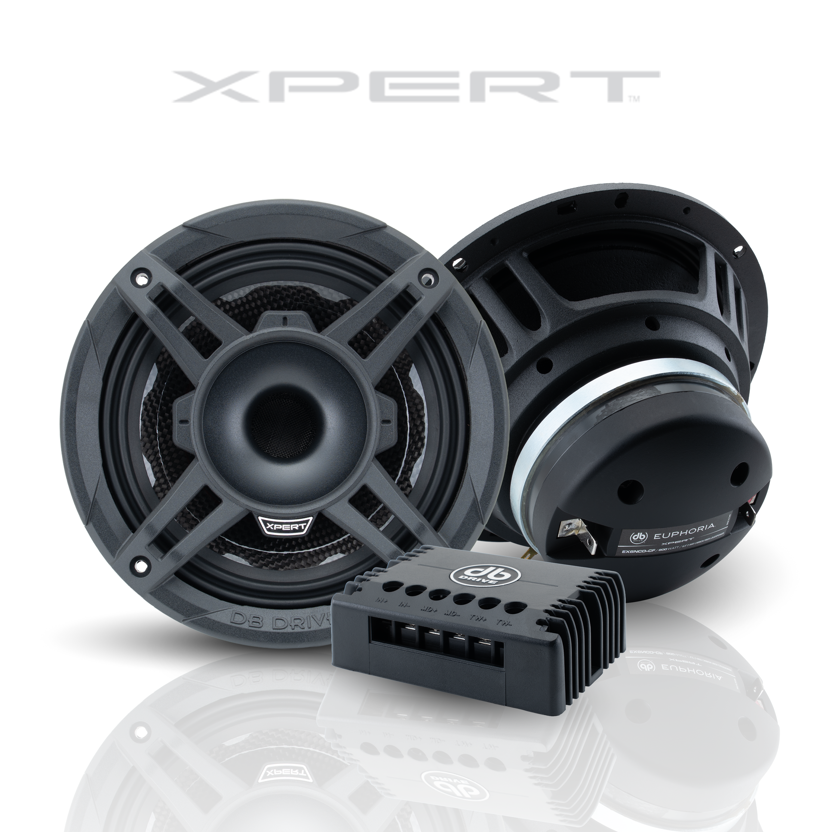 DB Drive EX6NCD-CF : 6.5 in. 2-Way NEO Carbon Fiber Loudspeaker W/ Back Mounted Compression Driver