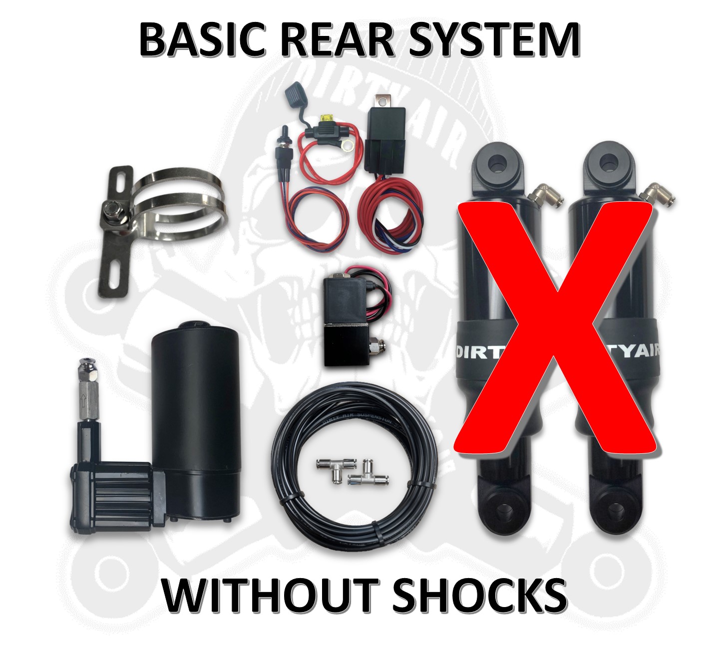 Dirty Air DIRTY AIR Basic rear system without shocks (For stock shocks or other shocks)