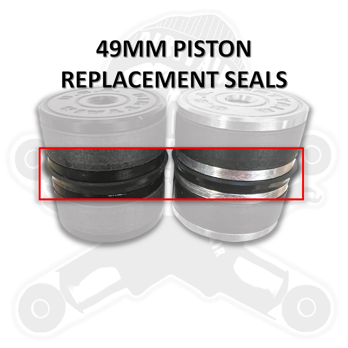 Dirty Air DIRTY AIR REPLACEMENT SEAL PAIR FOR 49MM PISTONS SEALS