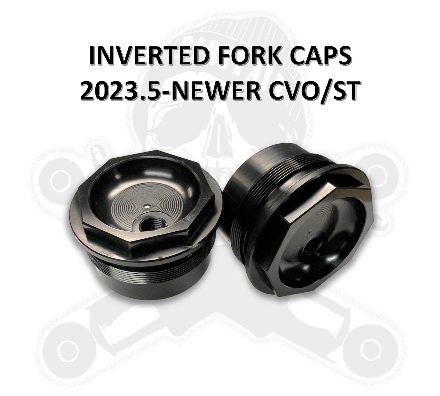 Dirty Air Front Fork Caps - Inverted 2023.5-Newer CVO/ST